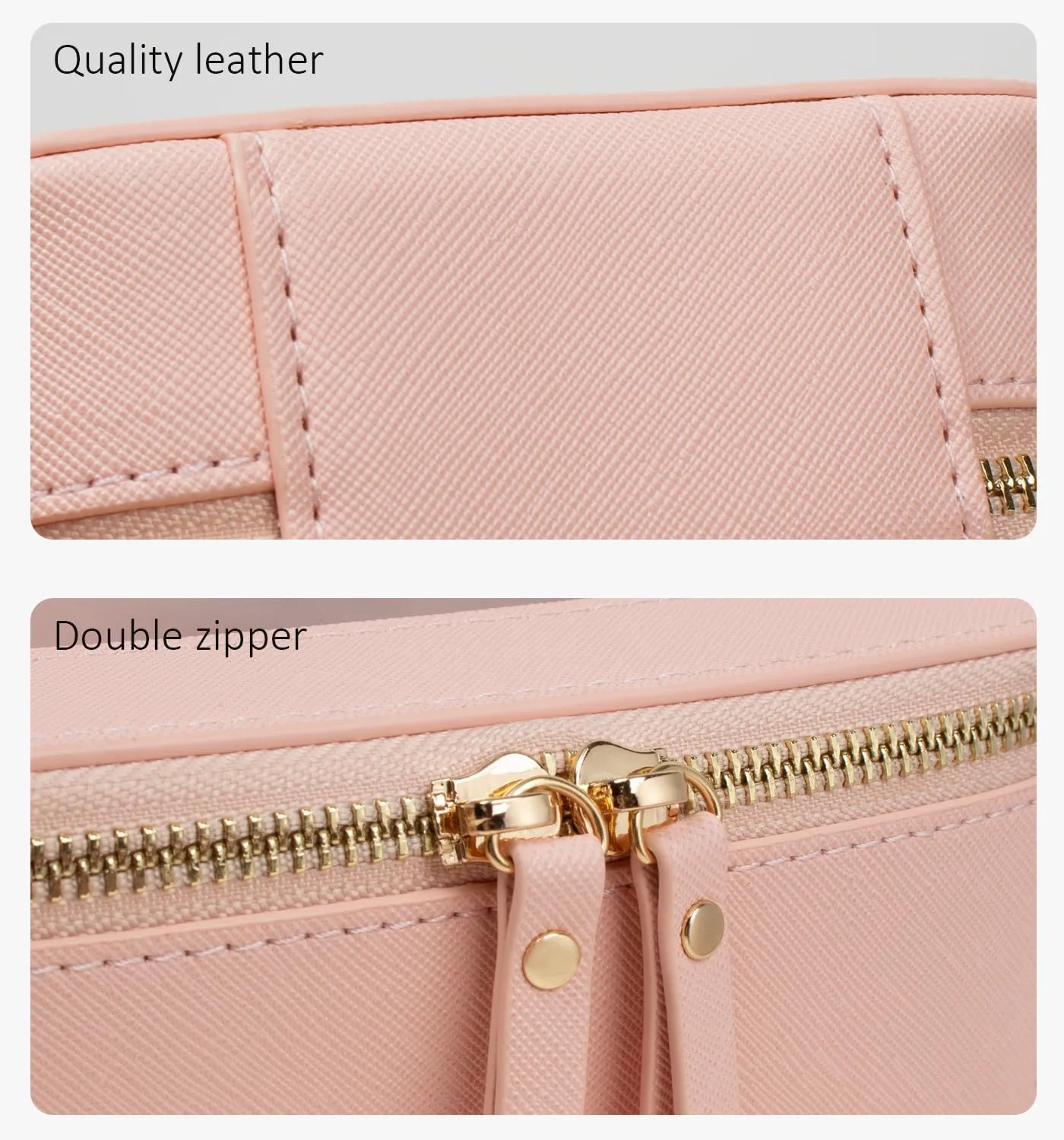 KOTORA Clear Makeup Bags TSA Approved Toiletry Bag Small Cute,Clear Toiletry Bags for Carry-on Traveling Travel Size Car Accessories Essentials Organziation Storage for Women Girls(Pink, Mini)