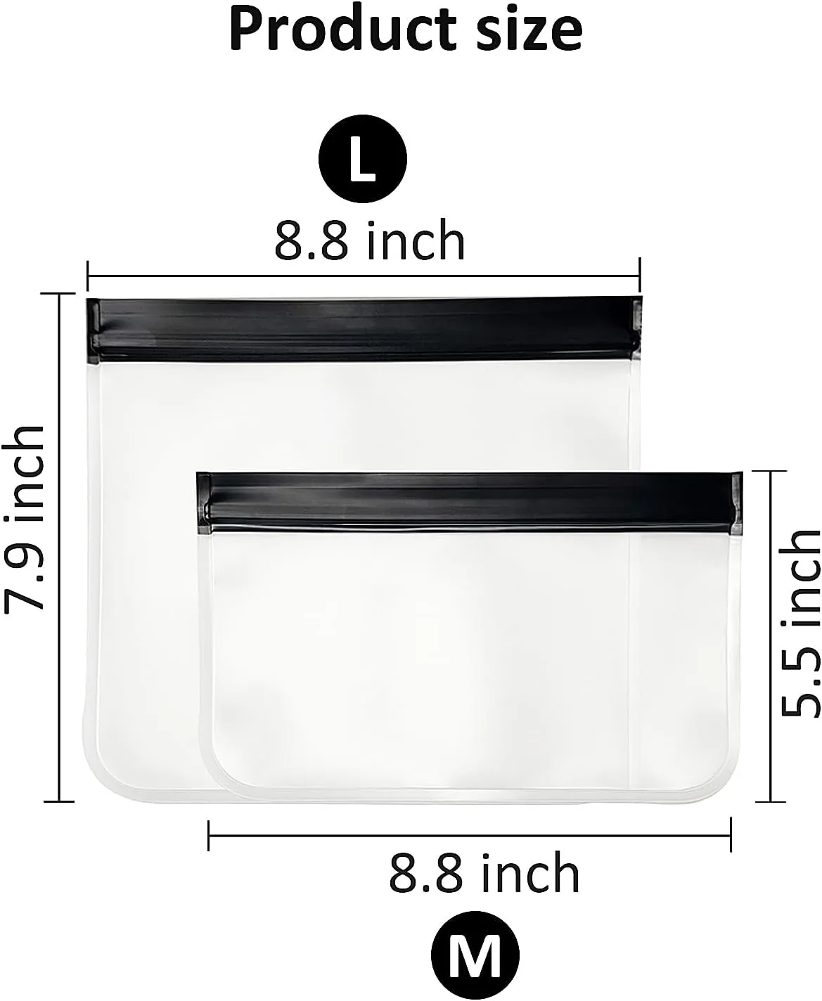 KOTORA Small Makeup Bag for Purse Cute Travel Makeup Bag Clear Cosmetic Bag with Zipper, Car Make Up Bag Organizer Storage Traveling Car Accessories Travel Essentials for Women (Black-4 Pack)