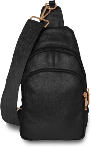 Krediz Sling Bag for Women  Versatile leather sling bag for women, For Travel & Outdoor Activities, Adjustable Strap