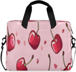 Laptop Bag for Women - Fits 16 inch with Laptop Compartment Carrying Messenger Sleeve with Strap Professional Fashion Travel Purse for Business Office Bag Cherry