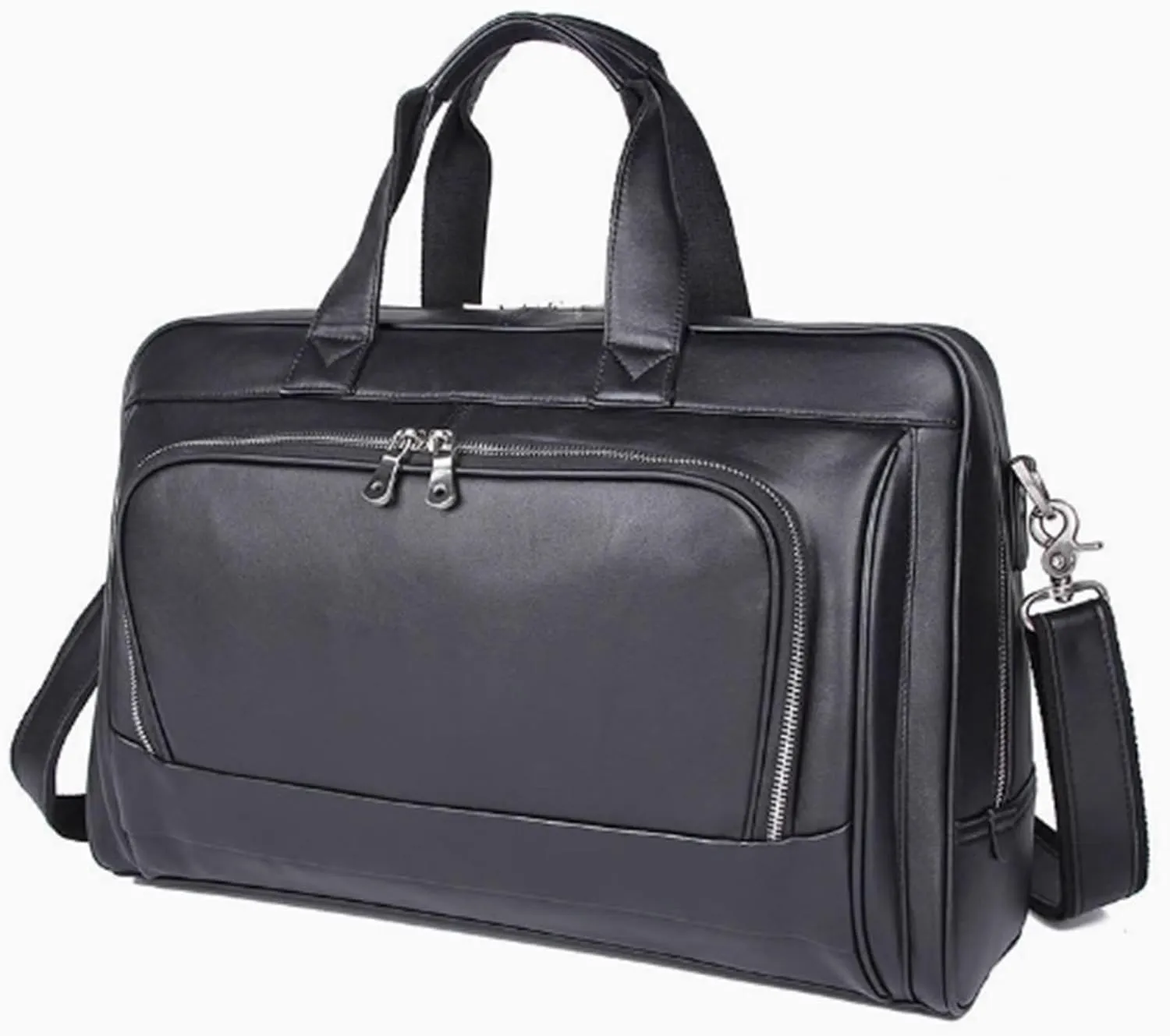 Laptop Briefcasefor Men and Women, leathers, Messenger Crossbody Bag, large capacity, Waterproof Travel Versatile Work Bag, Multi-pocket, for Office Business College
