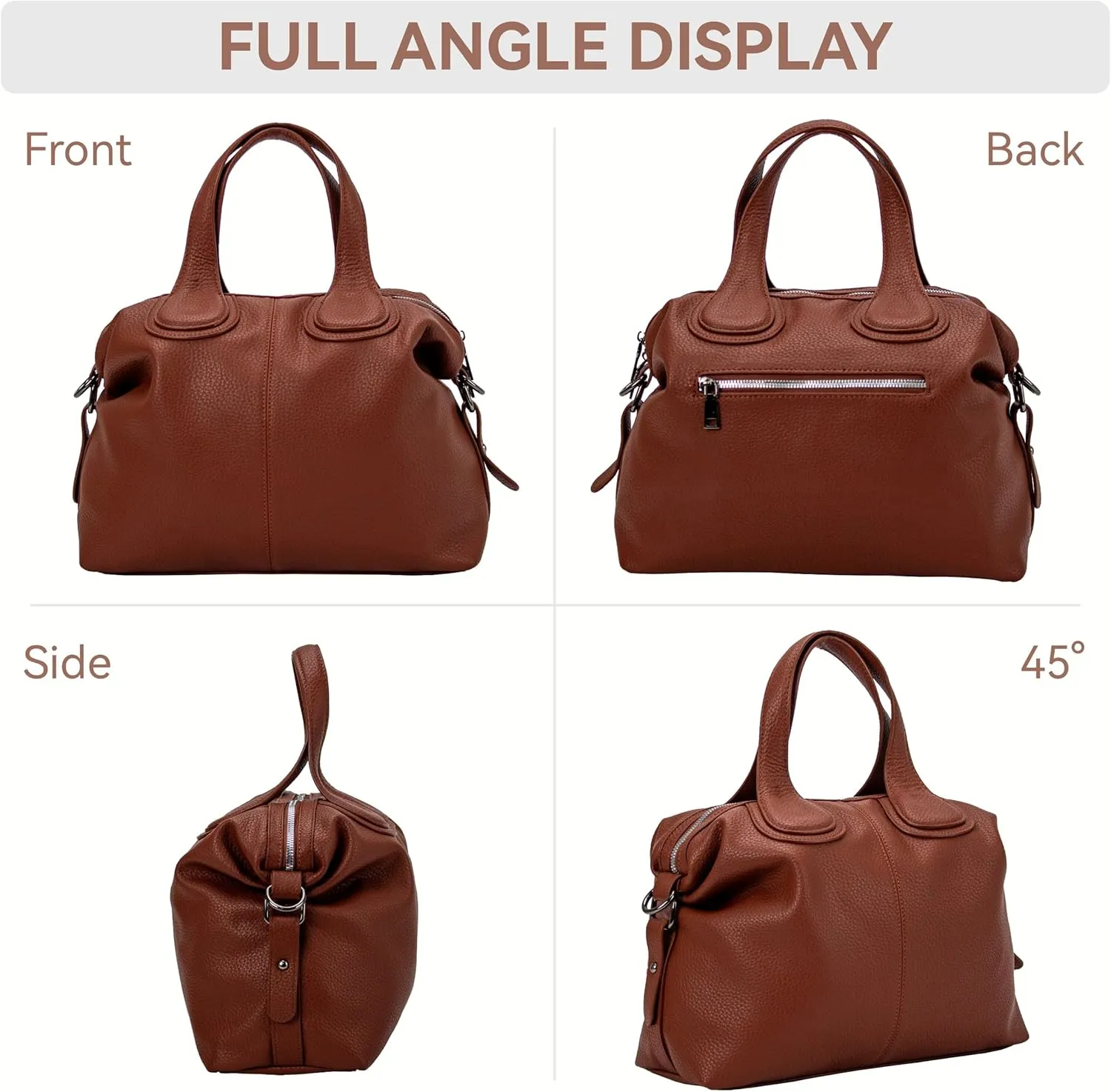 Large Handbags for Women Big Top Handle Roomy Casual Designer Ladies Purse PU Tote Shoulder Bag with Strap