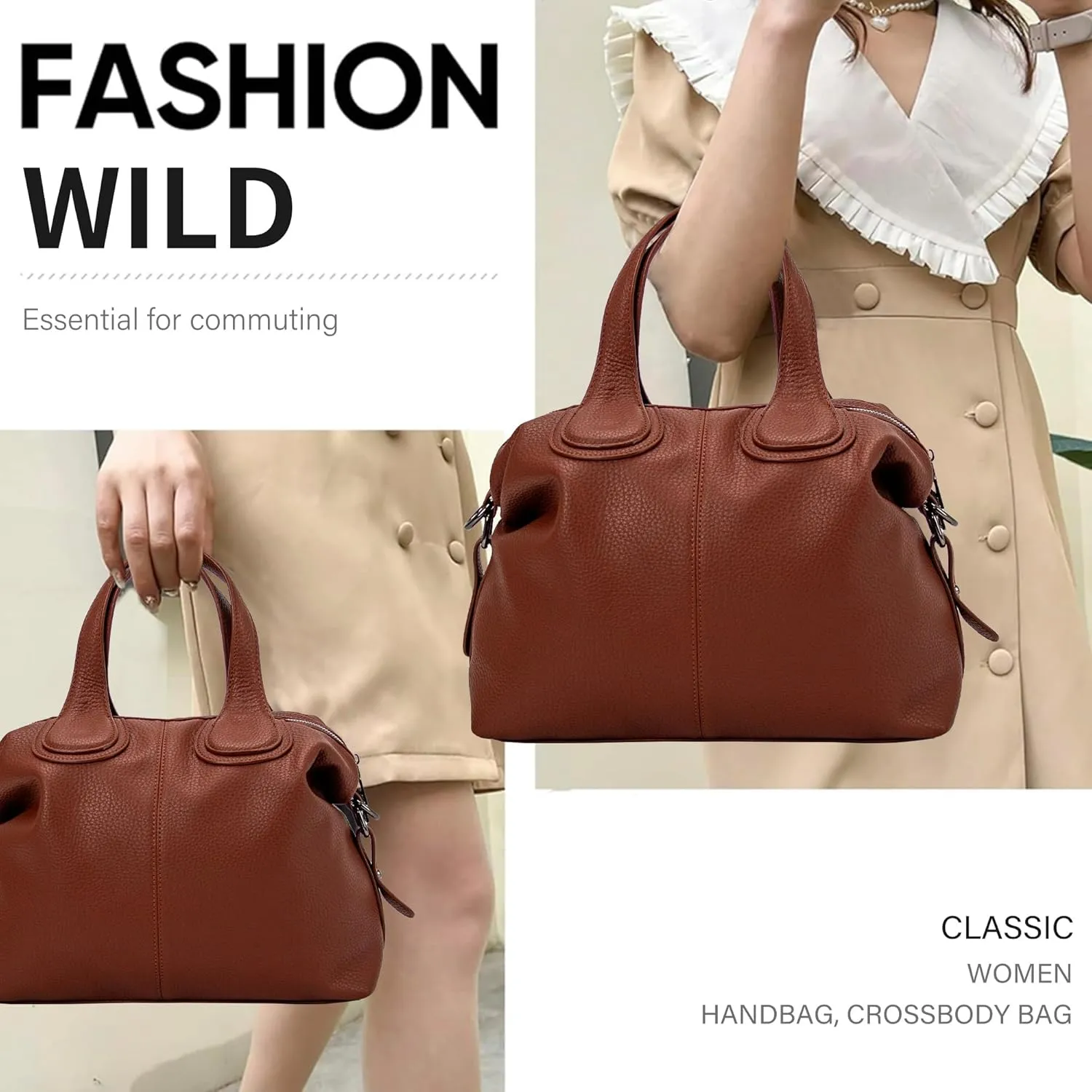 Large Handbags for Women Big Top Handle Roomy Casual Designer Ladies Purse PU Tote Shoulder Bag with Strap