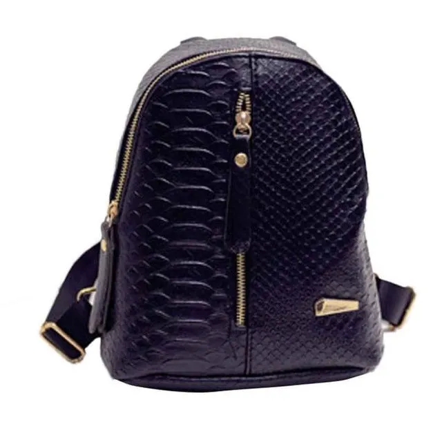 Leather Backpack Girl Travel Packs Double Shoulder Zipper Back Packs Students Girl Backpack School