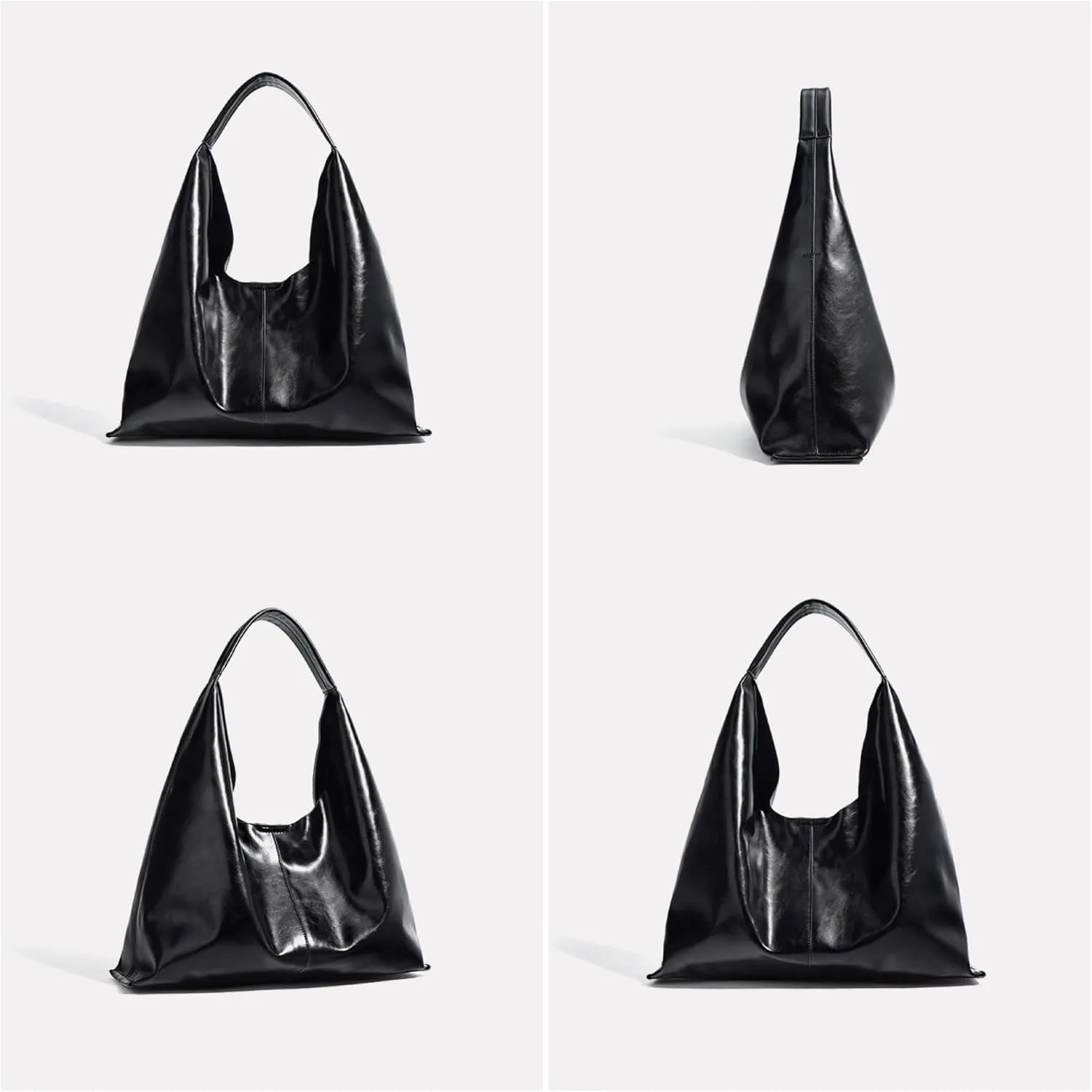 Leather Handbags, 2Pcs Trendy Tote Bags Oversized Hobo Bags Women's Work Tote Bags Vegan Leather Handbags for Travel