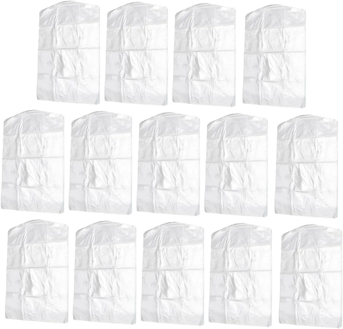 MAGICLULU 100pcs Protective Cover Garment Bag for Travel Plastic Clothing Cover Bag Suit Protect
