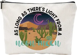 Make Up Bags For Women, Boho Floral Toiletry Bags For Traveling Women, Small Makeup Pouch, Make Up Travel Bag Organizer, Neon Moon Cosmetic Travel Bag (A01)