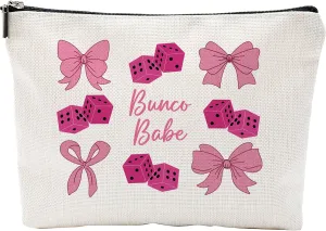 Make Up Bags For Women, Bunco Babe Toiletry Bags For Traveling Women, Small Makeup Pouch, Make Up Travel Bag Organizer, Cosmetic Travel Bag Bunco Lover Gift (A03)