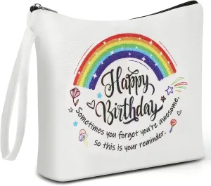 Makeup Bag, Birthday Gifts for Mom, Canvas Cosmetic Bags for Women, Toiletry Bags Makeup Bags, Mom Birthday Gifts, Make Up Bag, Travel Makeup Bag, Makeup Case, Gifts for Friend Family