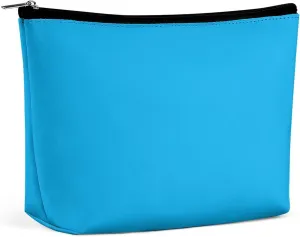 Makeup Bag for Women, Adorable Roomy Zipper Pouch Portable Organizer Cosmetic Bag Travel Storage Accessories (Aqua Blue)