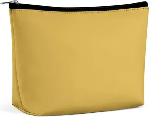 Makeup Bag for Women, Adorable Roomy Zipper Pouch Portable Organizer Cosmetic Bag Travel Storage Accessories (Autumn Yellow)
