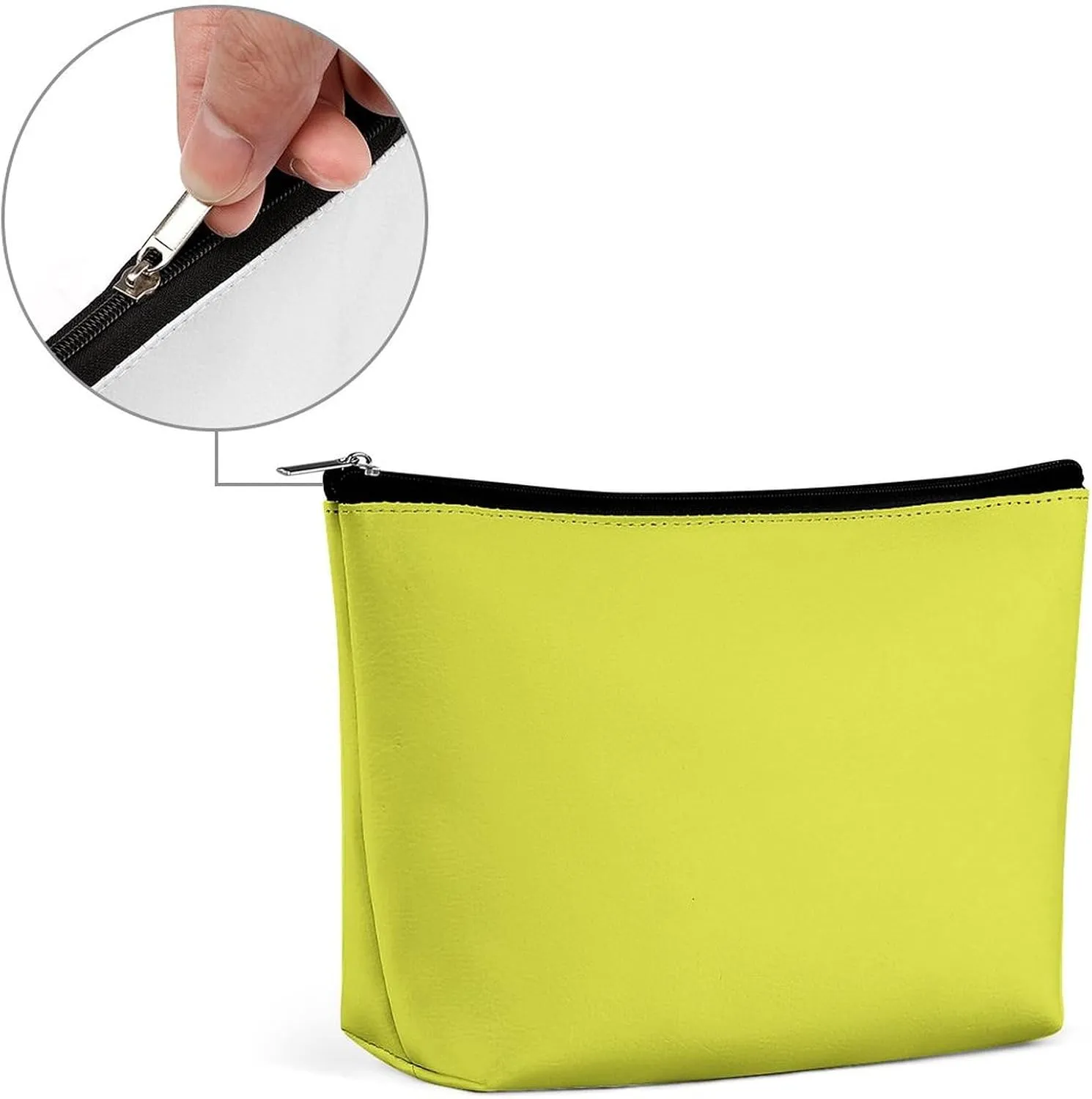 Makeup Bag for Women, Adorable Roomy Zipper Pouch Portable Organizer Cosmetic Bag Travel Storage Accessories (Banana Yellow)