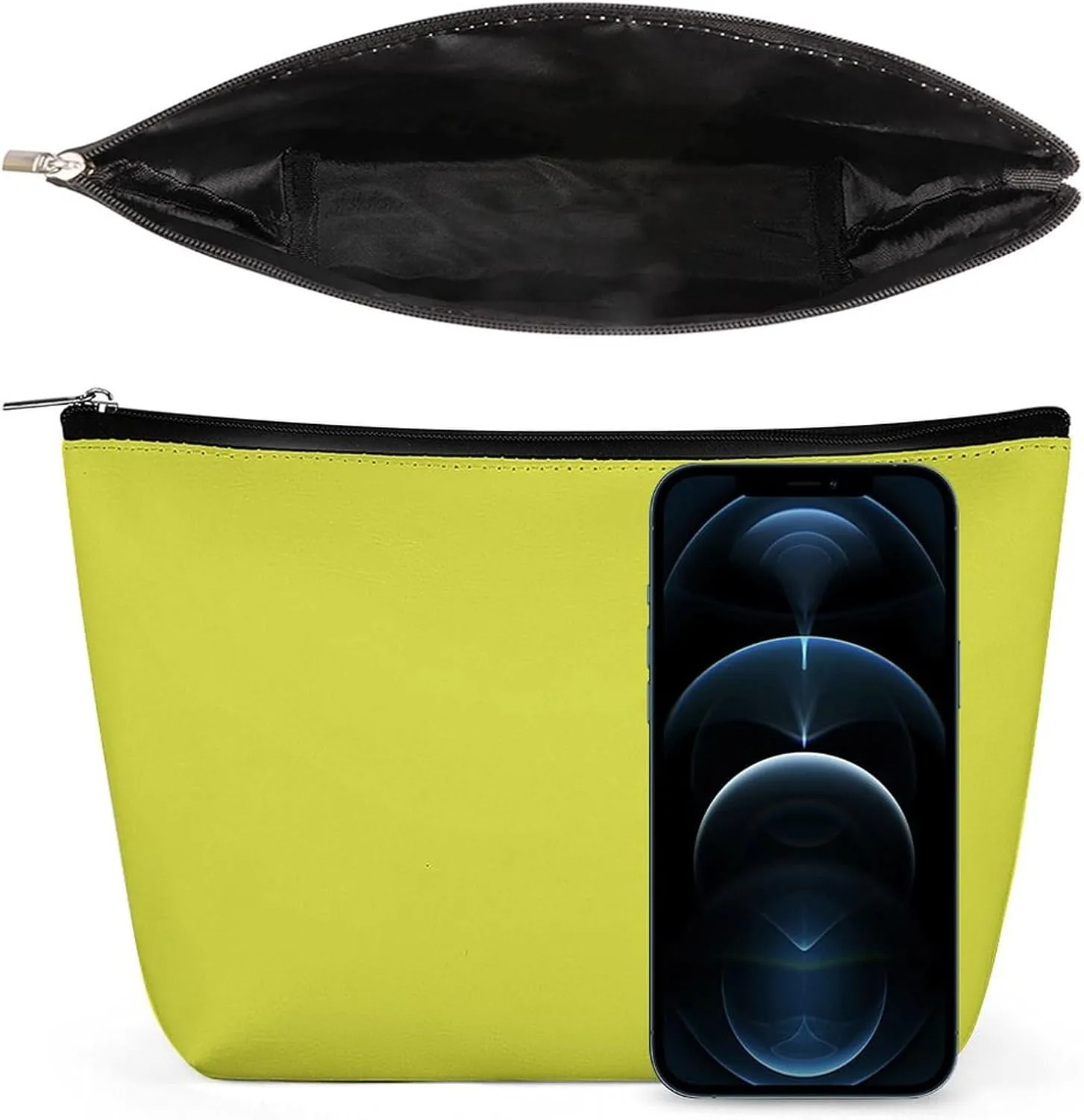 Makeup Bag for Women, Adorable Roomy Zipper Pouch Portable Organizer Cosmetic Bag Travel Storage Accessories (Banana Yellow)