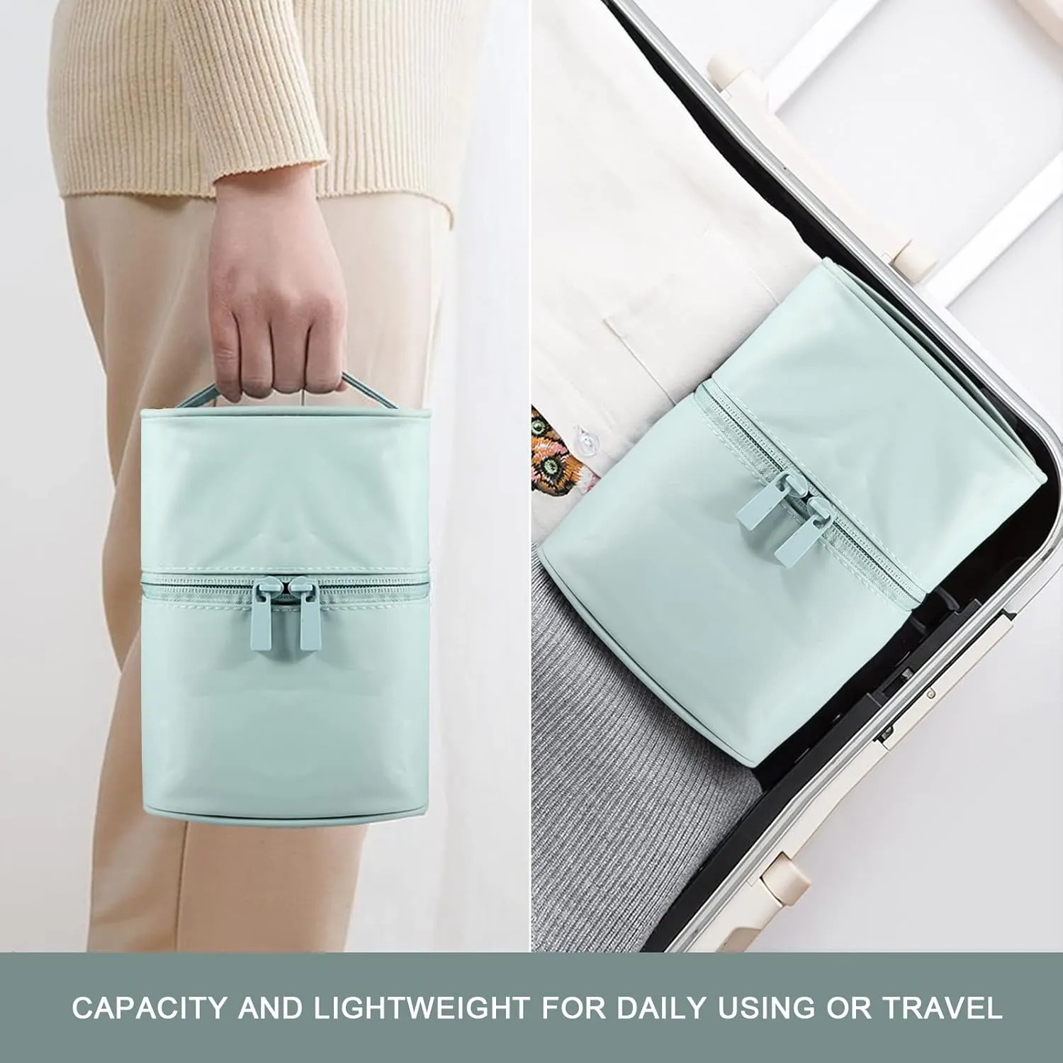 Makeup Brush Organizer Artist Small Makeup Bag Brushes Set Case Professional Travelling Brush Pen Pencil Holder Make Up Cup Storage Organizer Case Pencil Pouch Cosmetic Bag for Travel