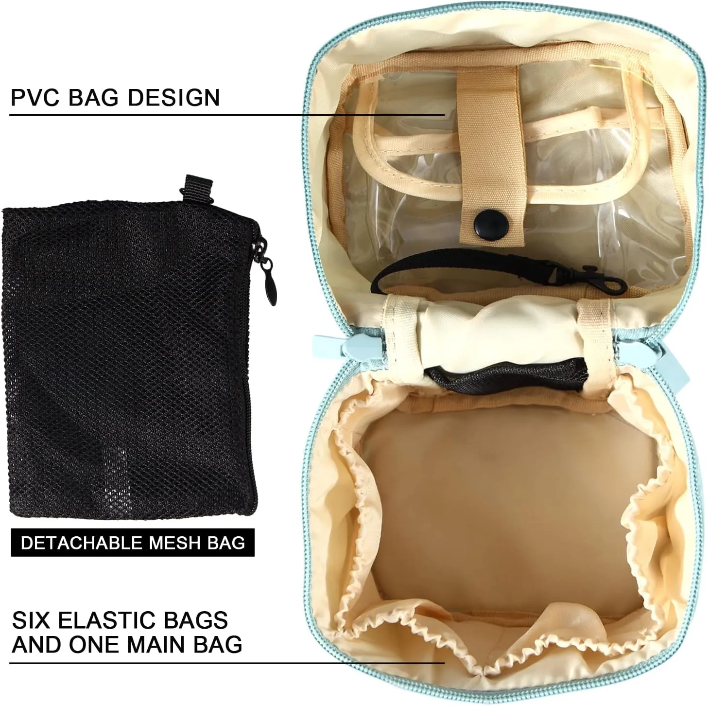 Makeup Brush Organizer Artist Small Makeup Bag Brushes Set Case Professional Travelling Brush Pen Pencil Holder Make Up Cup Storage Organizer Case Pencil Pouch Cosmetic Bag for Travel
