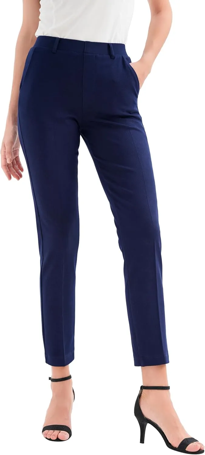 Marycrafts Women's Professional Stand Up Collar Blazer Pant Suits 2 Piece Set Business