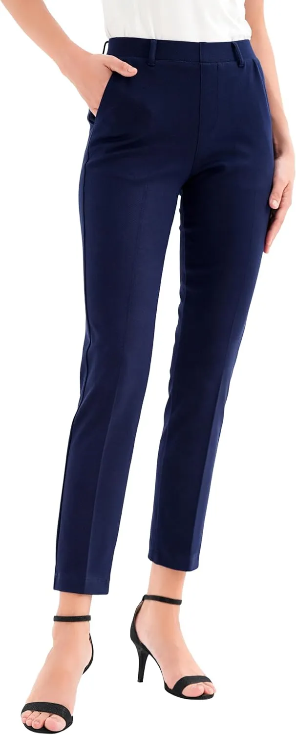 Marycrafts Women's Professional Stand Up Collar Blazer Pant Suits 2 Piece Set Business