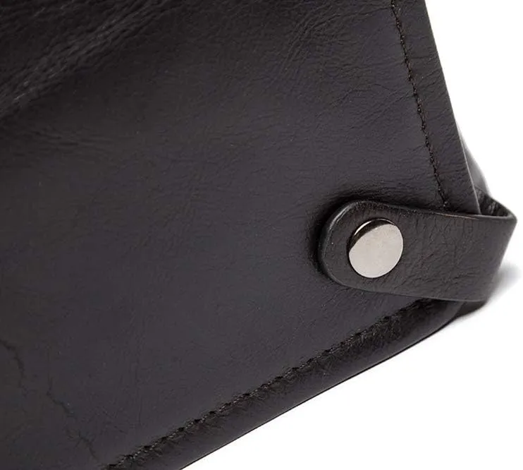 Men's Classic 15" Men's Handmade Leather Briefcase Laptop Bag Messenger Shoulder Bag