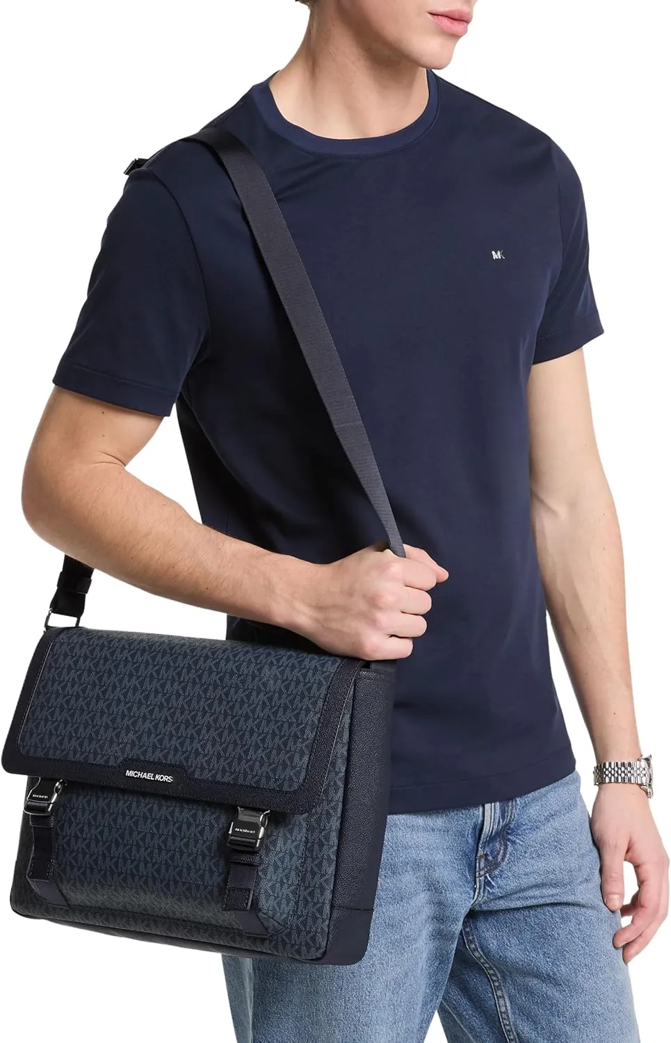 Michael Kors Malone Signature Logo Cargo Messenger Bag