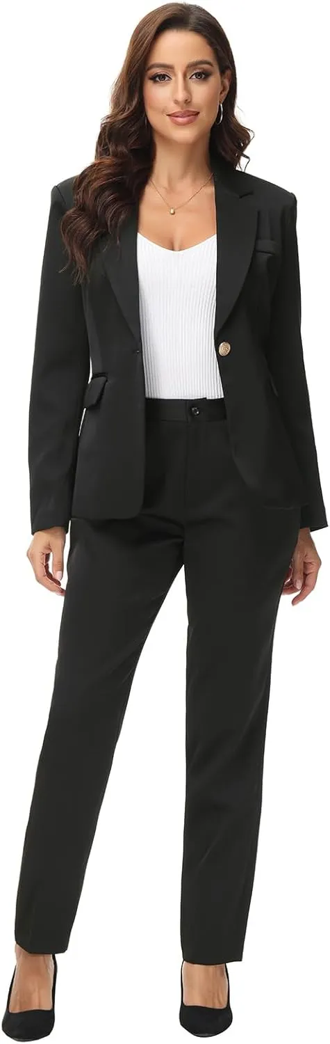 MODFUL Women Business Clothes Pant Suits Professional Office 2 Piece Suits