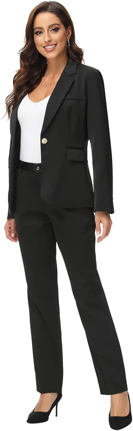 MODFUL Women Business Clothes Pant Suits Professional Office 2 Piece Suits