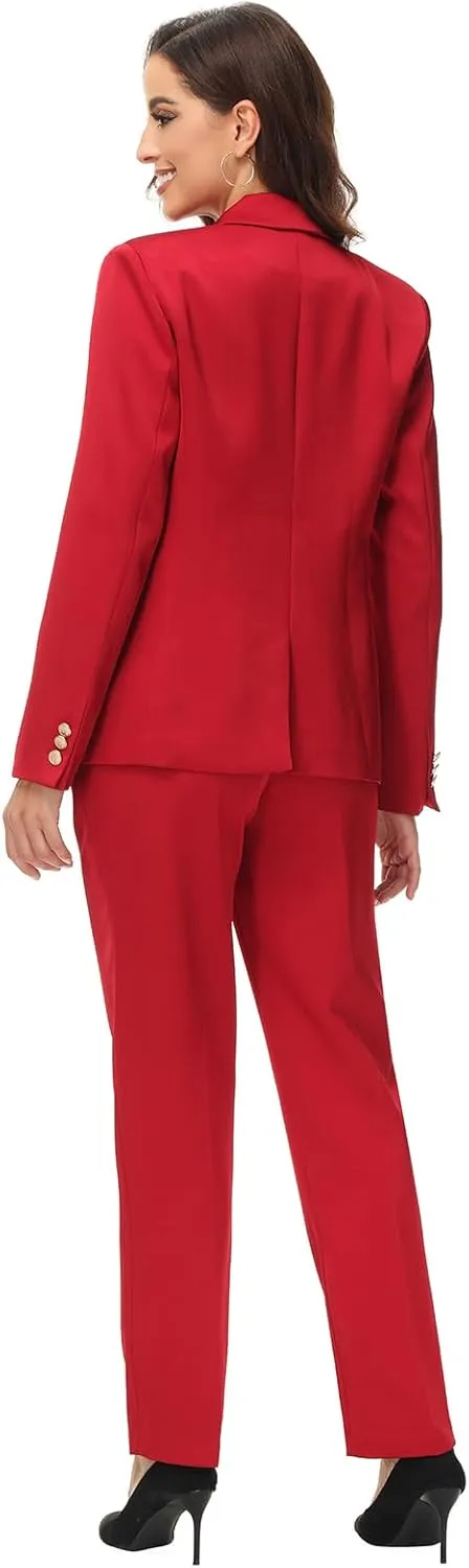 MODFUL Women Business Clothes Pant Suits Professional Office 2 Piece Suits