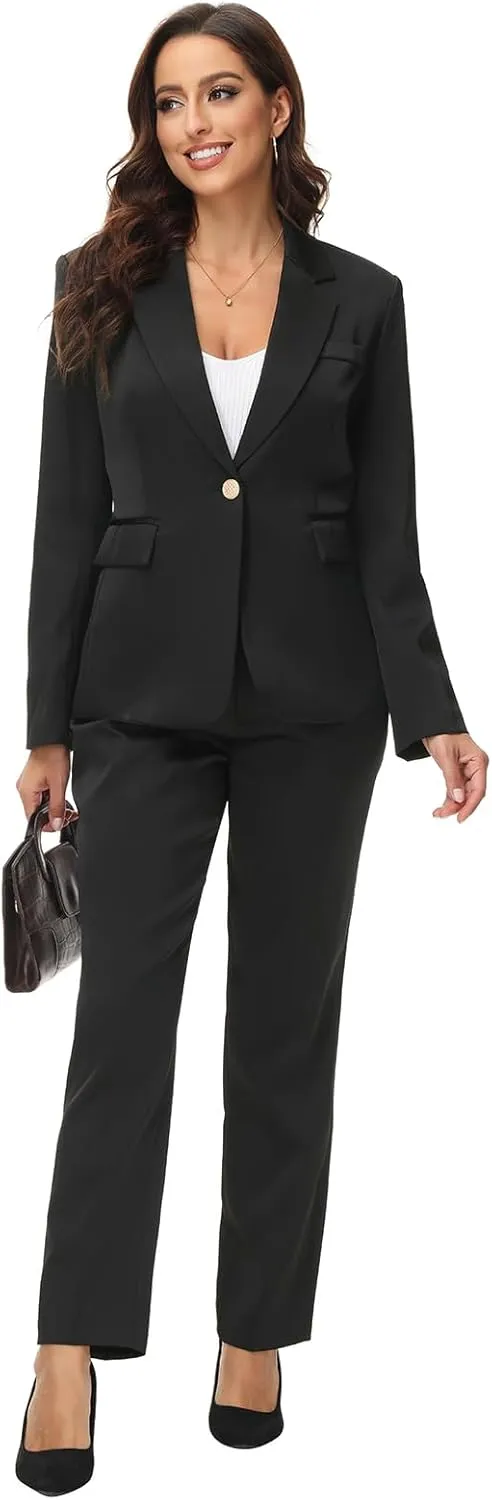 MODFUL Women Business Clothes Pant Suits Professional Office 2 Piece Suits