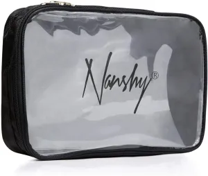 Nanshy Travel Toiletry Bag & Makeup Organizer with Clear See Through Front & Double Zipper - Make Up Traveling Organizer Bag - Cosmetic Case for Toiletries - 11 x 8 x 3 Inches