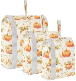 Nature Pumkin Vintage Style 3 Set Travel Packing Cubes For Suitcases Stackable Bags For Carry On Organizer Bag Set Travel Must Haves