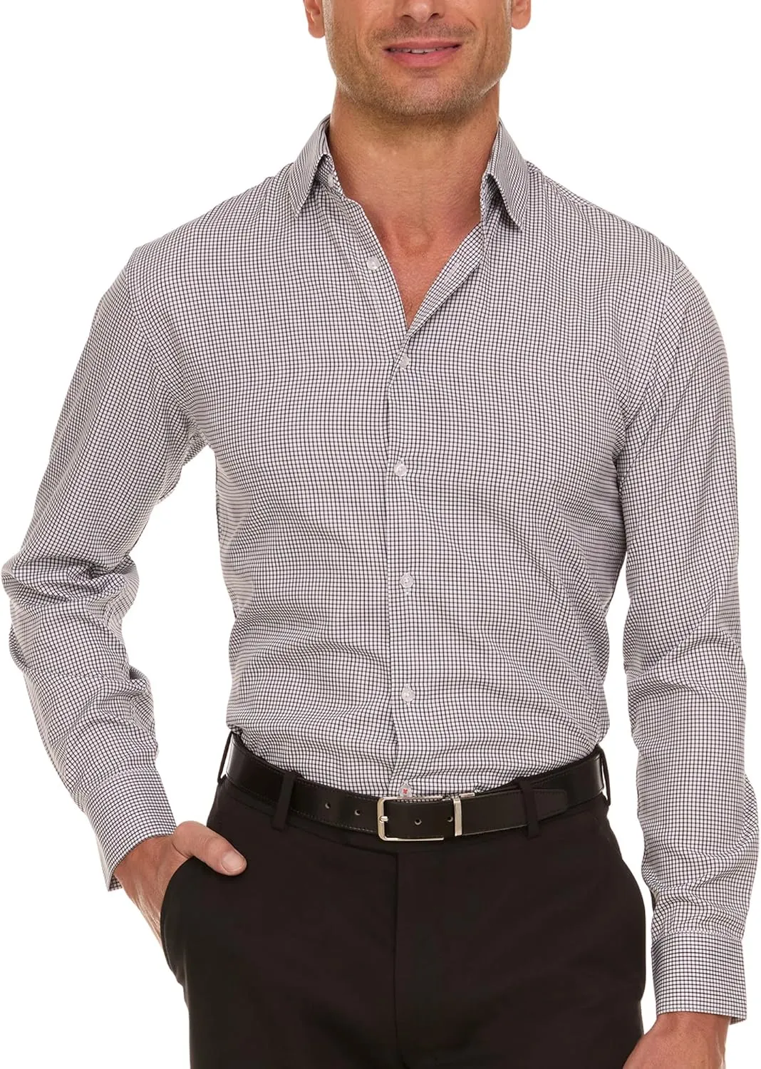 Nautica Slim Fit Mens Dress Shirts Long Sleeve Button Down Wrinkle Free Formal 4-Way Stretch
