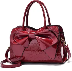 NICOLE & DORIS Handbags for Women Fashion Top Handle Bags Patent Leather Tote Bag Party Clutch Bag Crossbody Shoulder Bags