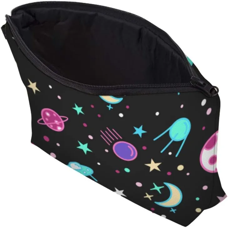 Nobranded Cosmetic Bag for Women, ASCHAR Adorable Roomy Makeup Bags Travel Waterproof Toiletry Bag Travel Accessories Organizer Cute Gifts,Tools,Gadgets (Galaxy 51469)