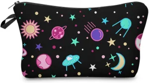Nobranded Cosmetic Bag for Women, ASCHAR Adorable Roomy Makeup Bags Travel Waterproof Toiletry Bag Travel Accessories Organizer Cute Gifts,Tools,Gadgets (Galaxy 51469)