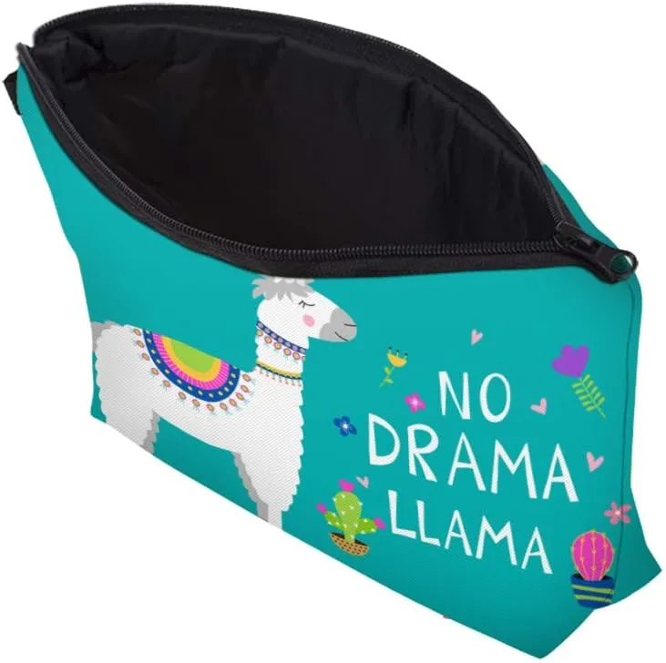 Nobranded Cosmetic Bag for Women, ASCHAR Adorable Roomy Makeup Bags Travel Waterproof Toiletry Bag Travel Accessories Organizer Cute Gifts,Tools,Gadgets (Lazy Llama)