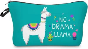 Nobranded Cosmetic Bag for Women, ASCHAR Adorable Roomy Makeup Bags Travel Waterproof Toiletry Bag Travel Accessories Organizer Cute Gifts,Tools,Gadgets (Lazy Llama)