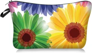 Nobranded Cosmetic Bag for Women, ASCHAR Adorable Roomy Makeup Bags Travel Waterproof Toiletry Bag Travel Accessories Organizer Cute Gifts,Tools,Gadgets (Sunflowers)