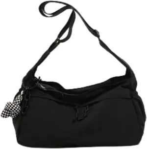 Nylon Crossbody Bags for Women Trendy Crescent Shoulder Bags Lightweight Hobo Purse with Adjustable Strap Workout