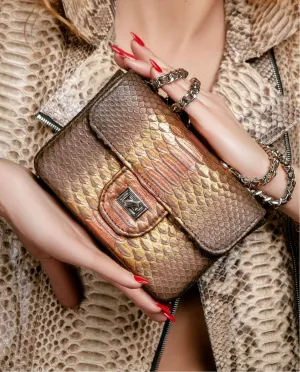 Ombr Color Phyton Leather Bag