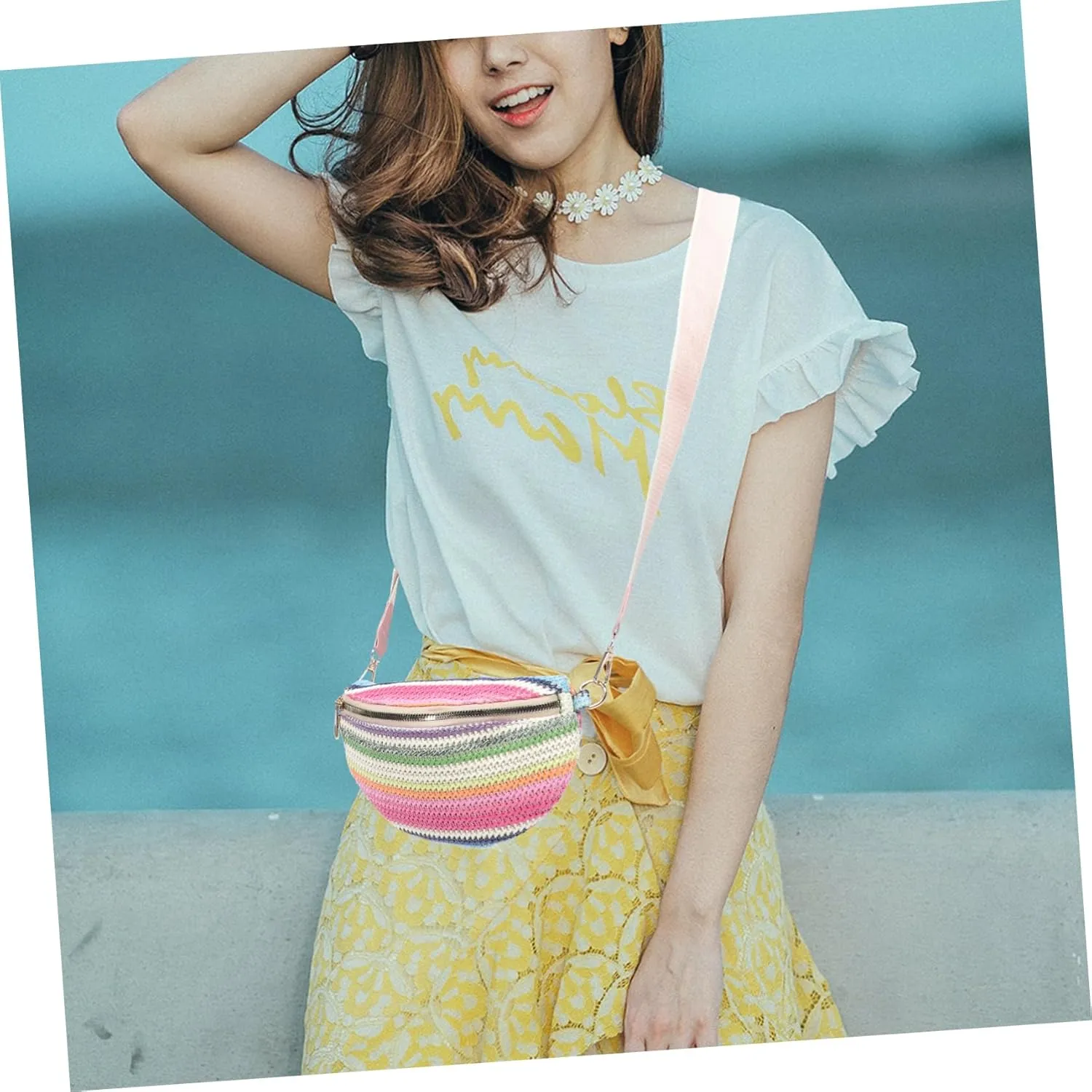 Pack Straw Chest Bag Decorative Waist Bags Fashion Belt Bag Outdoor Waist Bag Belt Bags for Women Trendy