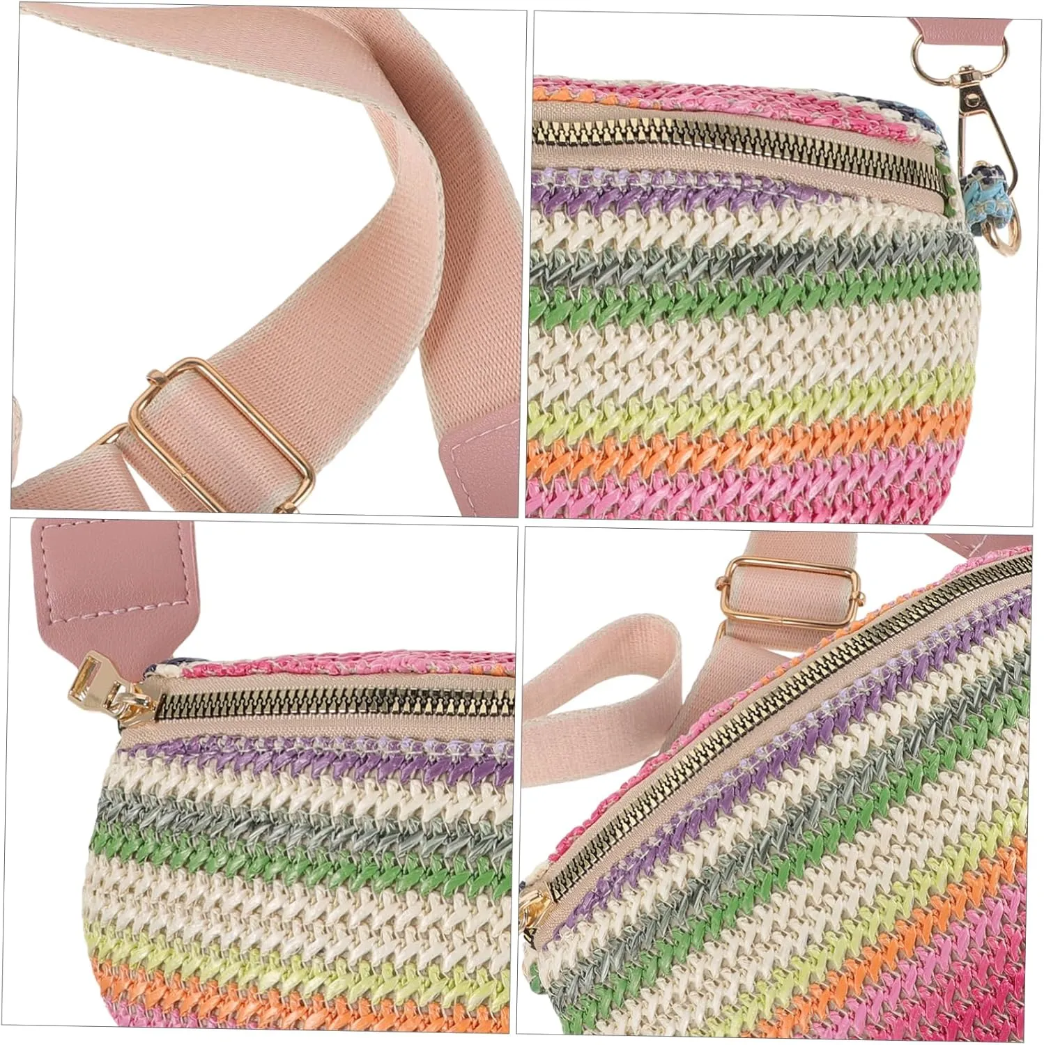 Pack Straw Chest Bag Decorative Waist Bags Fashion Belt Bag Outdoor Waist Bag Belt Bags for Women Trendy