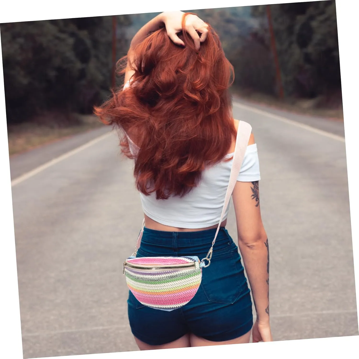 Pack Straw Chest Bag Decorative Waist Bags Fashion Belt Bag Outdoor Waist Bag Belt Bags for Women Trendy