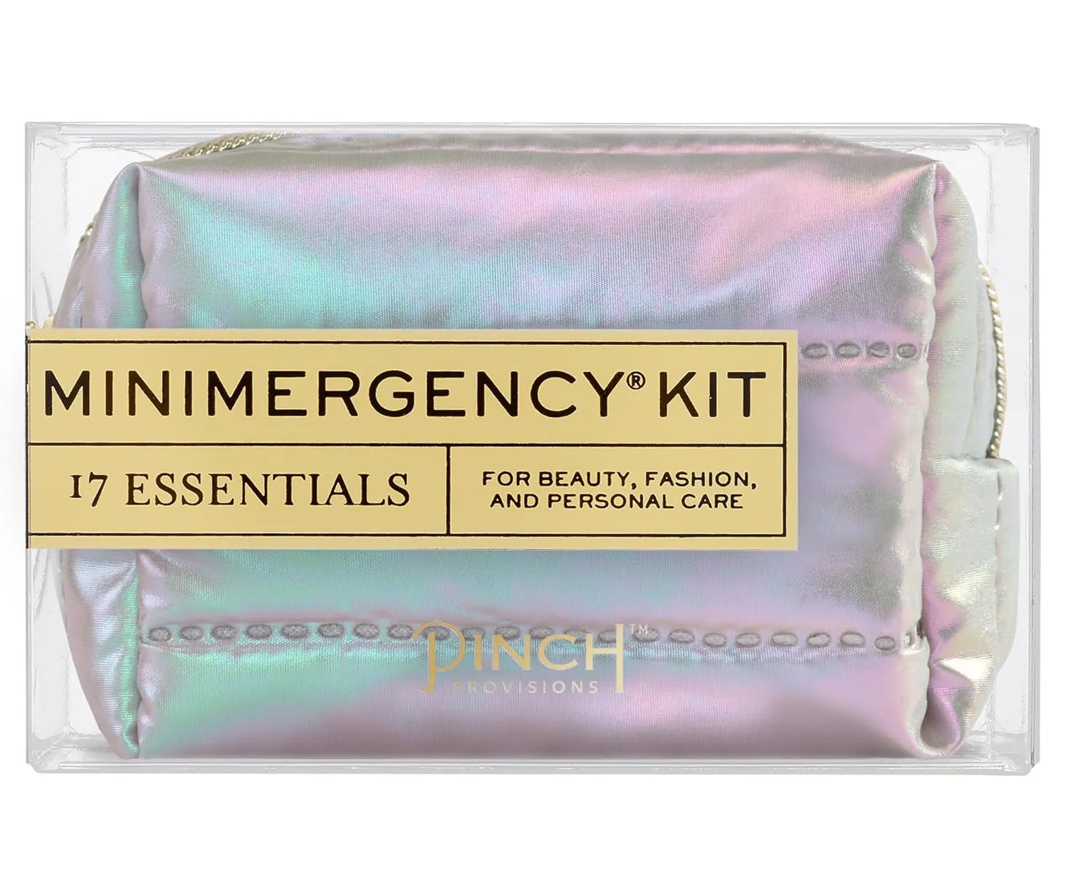 Pinch Provisions Pastel Puffer Minimergency Kit, Includes 17 Travel-Sized Cosmetic Essentials, Convenient for Purses, Emergency Beauty Accessories, Gifts for Holidays & Birthdays, Aura