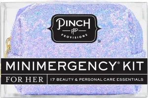 Pinch Provisions Purple Periwinkle Minimergency Kit, Includes 17 Travel-Sized Cosmetic Essentials, Convenient for Purses, Emergency Beauty Accessories, Gifts for Holidays & Birthdays