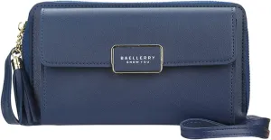 PORRASSO Crossbody Wallet Women's Phone Bag Shoulder Bag Fashion Clutch Purse Bag PU Wallet for Party Wedding Travelling Blue