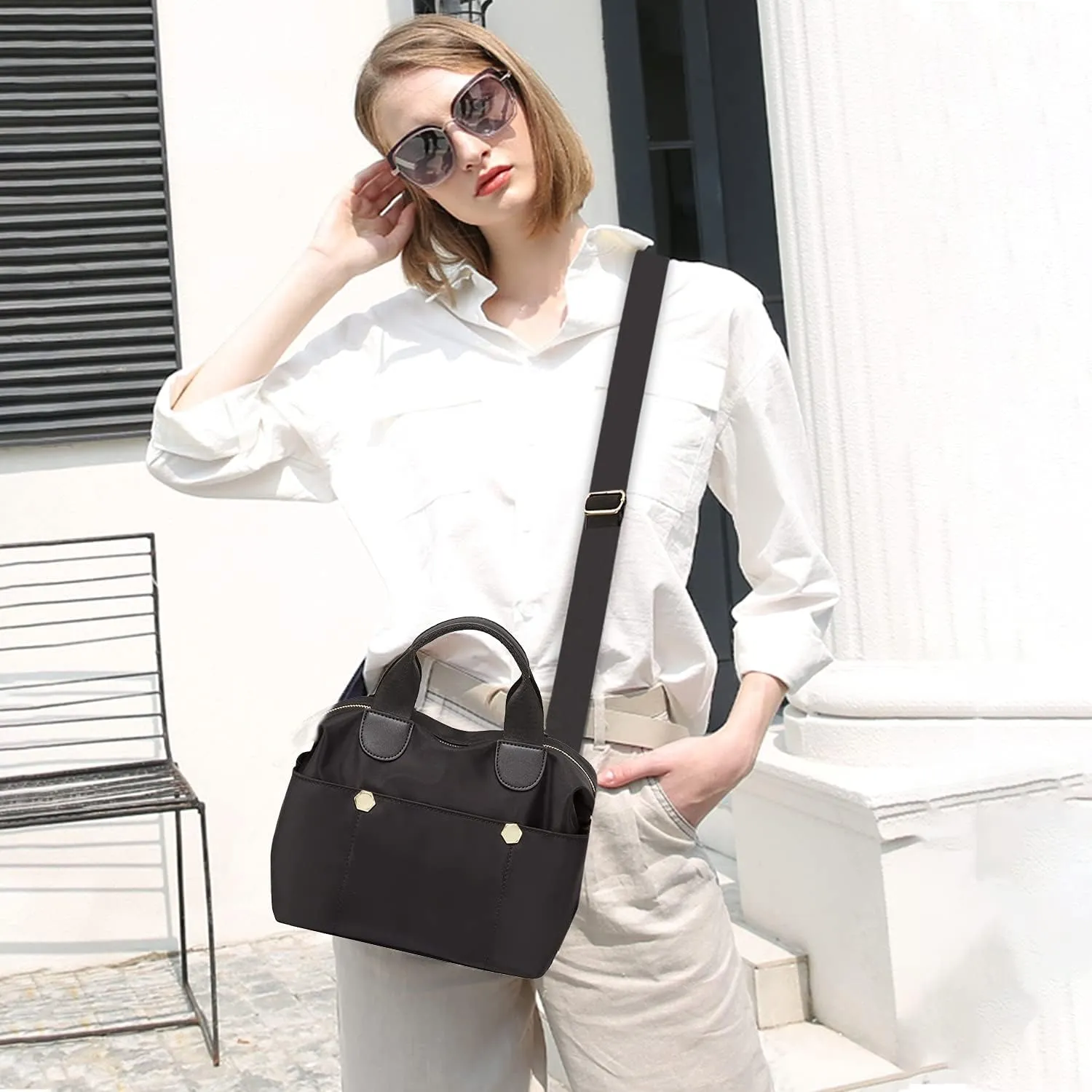 PORRASSO Women Crossbody Bag Fashion Shoulder Bag Multifunctional Handbag Ladies Satchel