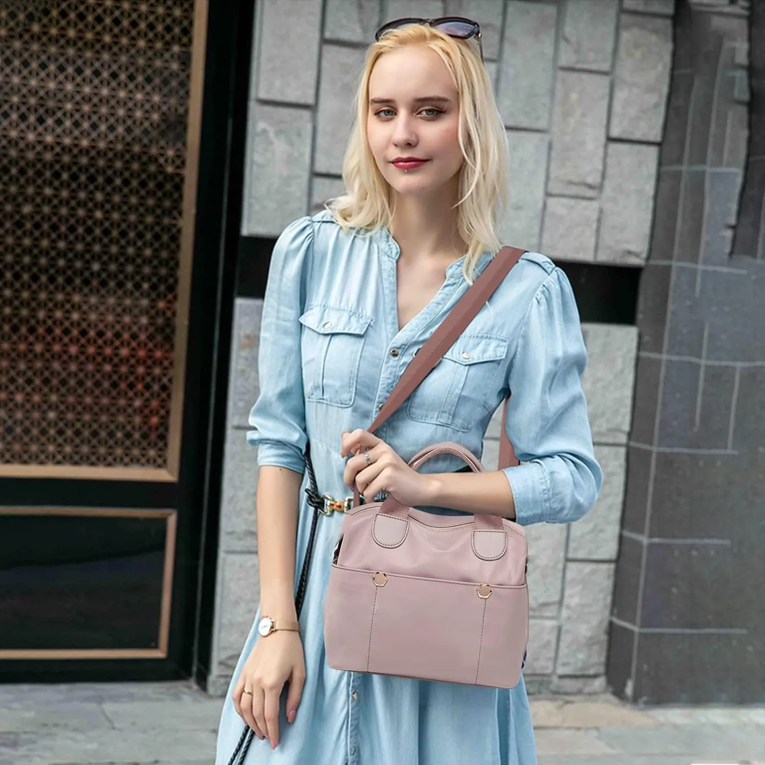 PORRASSO Women Crossbody Bag Fashion Shoulder Bag Multifunctional Handbag Ladies Satchel
