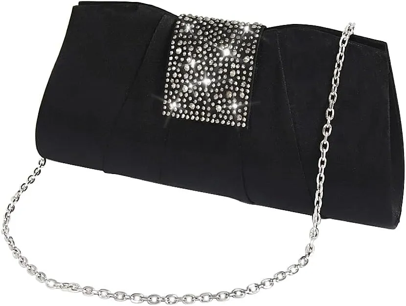 Satin Evening Clutch Purses for Women Formal Wedding Party Handbag Simple Classic Bags