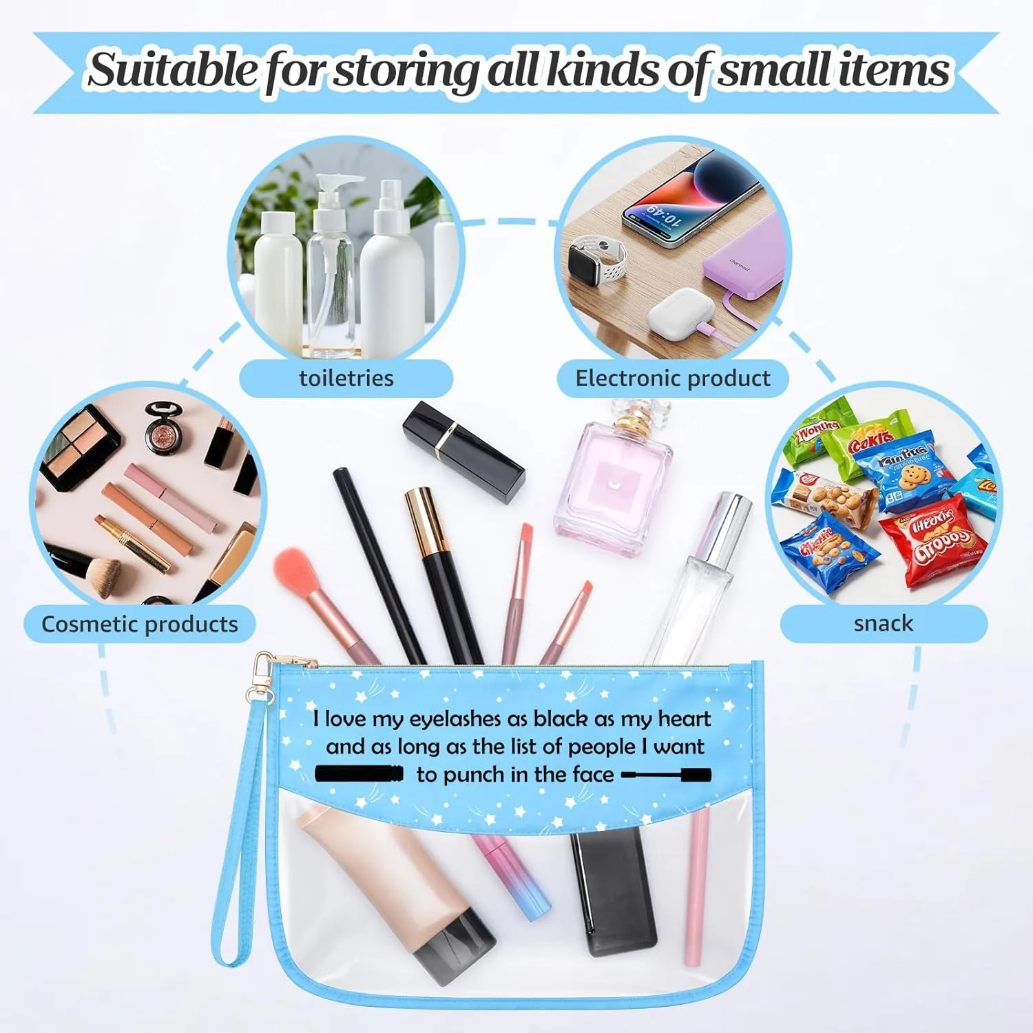Sazuwu Professional Makeup Bags for Artists Makeup Lover Gifts for Girls Mascara Gifts Beautician Graduation Gifts Cosmetic Travel Bag Organizer Mascara Christmas Birthday Present