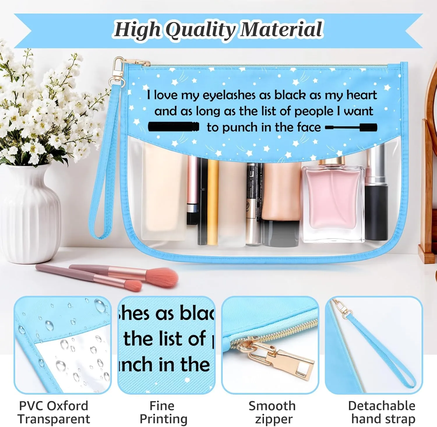 Sazuwu Professional Makeup Bags for Artists Makeup Lover Gifts for Girls Mascara Gifts Beautician Graduation Gifts Cosmetic Travel Bag Organizer Mascara Christmas Birthday Present