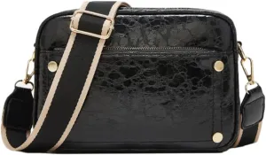 Shiny Leather Bags for Women on Trend Shoulder Bag Crossbody Bag Satchel Versatile Purses for Work Travel 2024